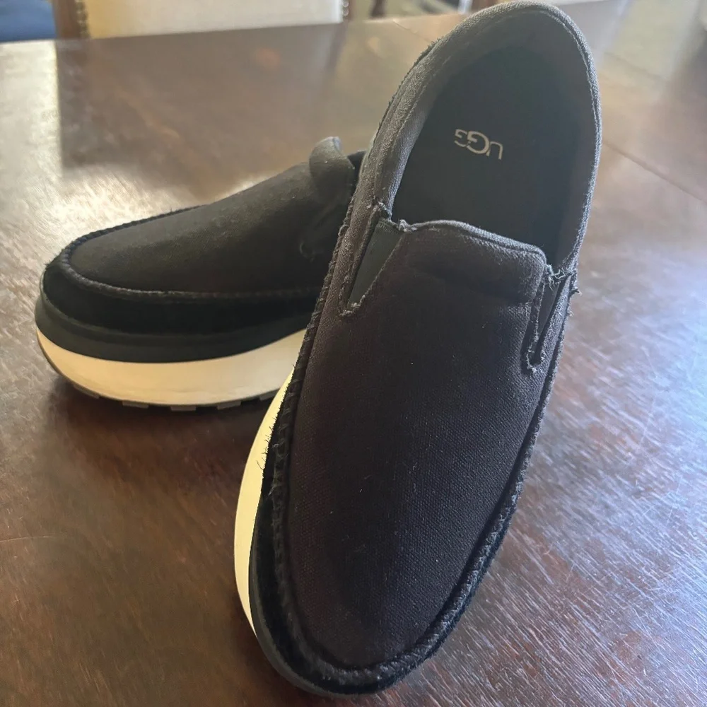 UGG MARIN SLIP ON PLATFORM SNEAKER BLACK SZ 9 - EUC - Picture 2 of 12